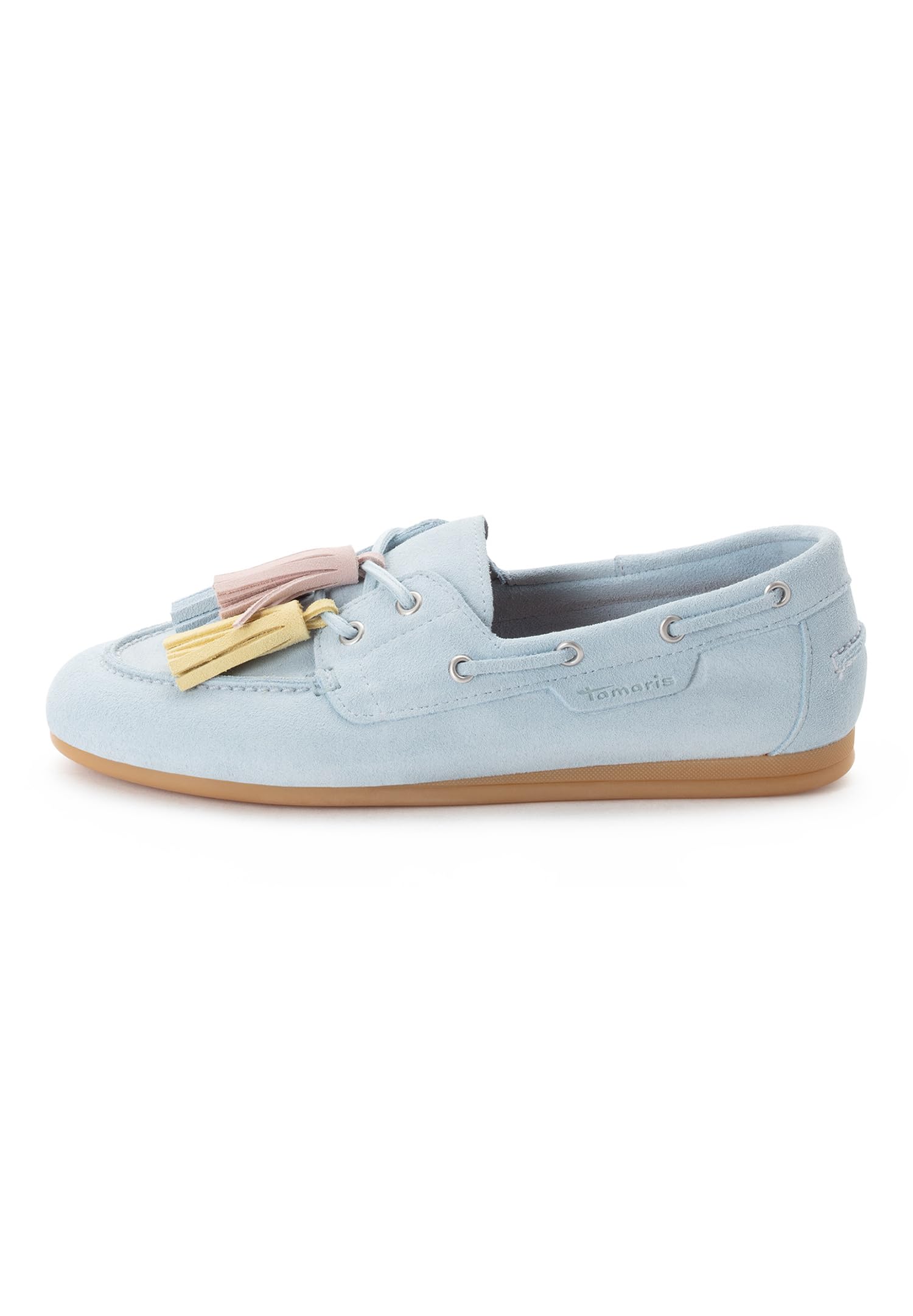 Tamaris Mocassini da donna in pelle 1-23610-46-895, scarpe da donna, colore azzurro