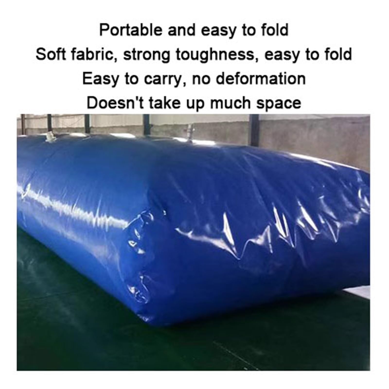 Contenedor de Agua portátil de Gran Capacidad, Bolsa Flexible para Agua de Lluvia para Exteriores, Botella de Agua de Emergencia (150x120x60 cm (1000 litros))