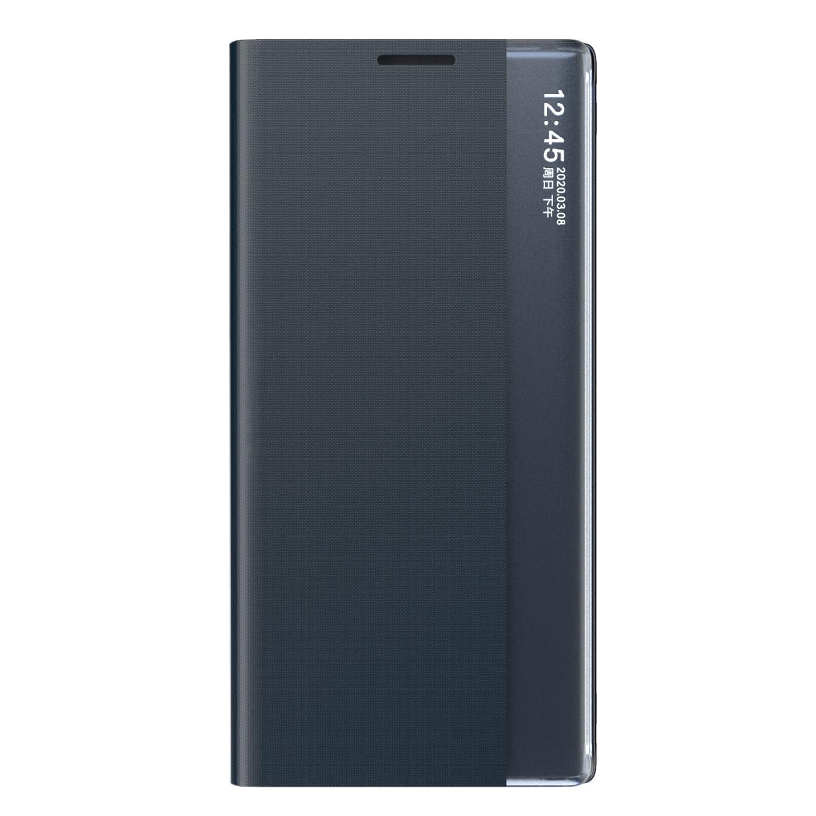 Klapphülle für Samsung Galaxy S25 Ultra/S25 Plus/S25, View Clear Smart Window Lederhülle Harter PC Ständer Magnetverschluss Schutzhülle, Chrom, S25