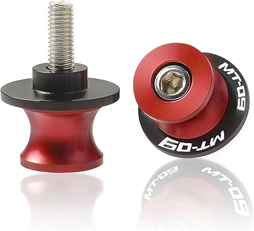 Motorcycle CNC Aluminum M8 Swingarm Spools Slider Stands Screw for Yamaha MT-09 MT09 MT 09 Tracer 2015-2017 Anti-Fall Frame Sliders (Color  Red)