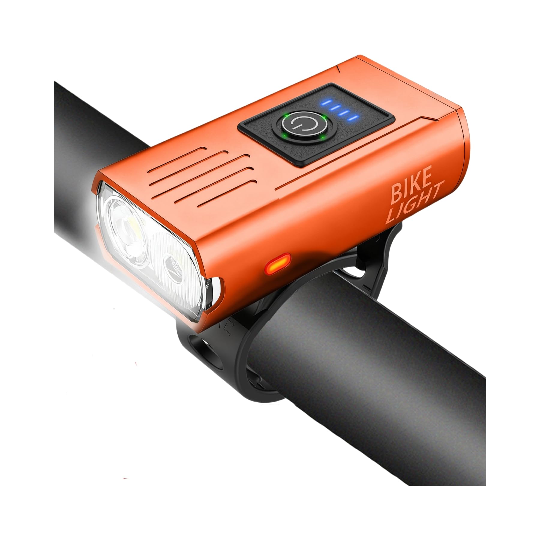 The 2025 Upgraded Front and Rear Bike Lights (Orange Version) are IPX4 waterproof durable USB-rechargeable easy to install and suitable for daily mountain bike riding (orange) โ image 1