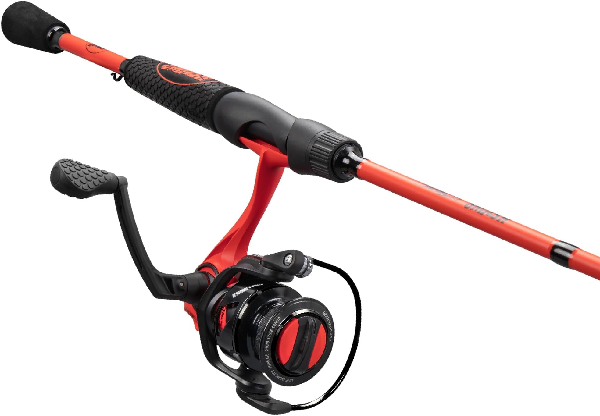 Lew's MACH Smash Spinning Reel and Fishing Rod Combo, IM6 Graphite Blank Fishing Rod, Right or Left-Hand Retrieve, Split Grip Winn Dri-Tac Handle and EVA Base