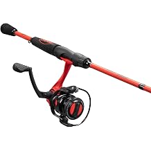Lews MACH Smash Spinning Reel and Fishing Rod Combo, IM6 Graphite Blank Fishing Rod, Right or Left-Hand Retrieve, Split Grip Winn Dri-Tac Handle and EVA Base