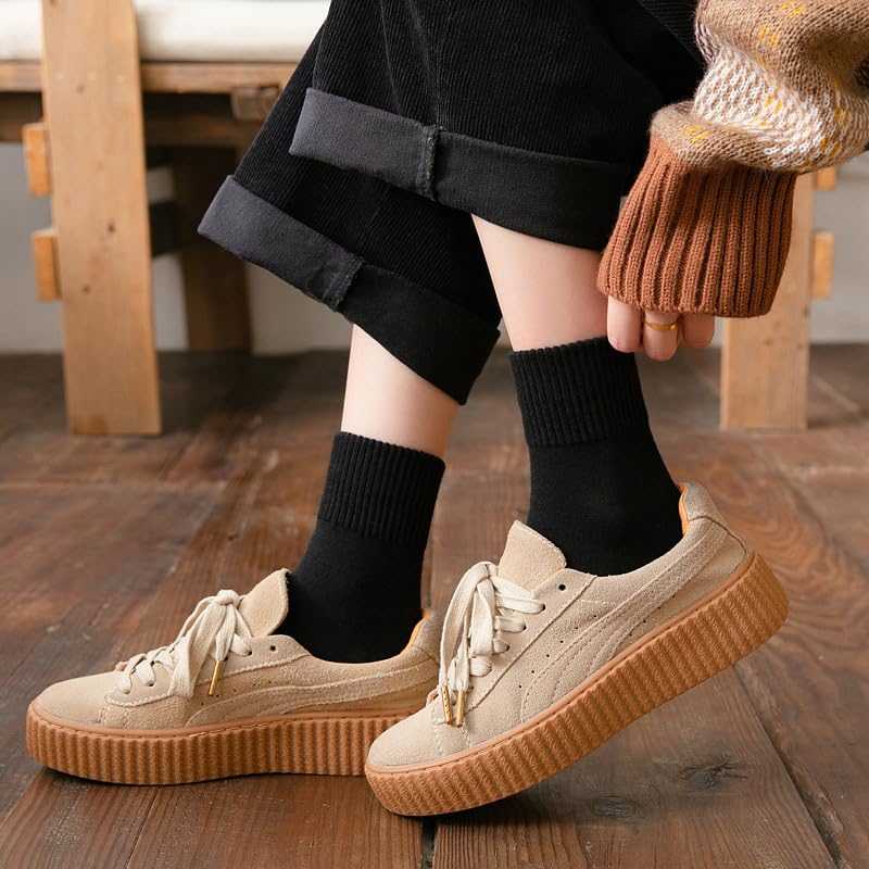 Winter Thicken Plush Warm Middle Tube Socks - Simple Casual Solid Color Floor Socks for women - Breathable, Anti-odor3