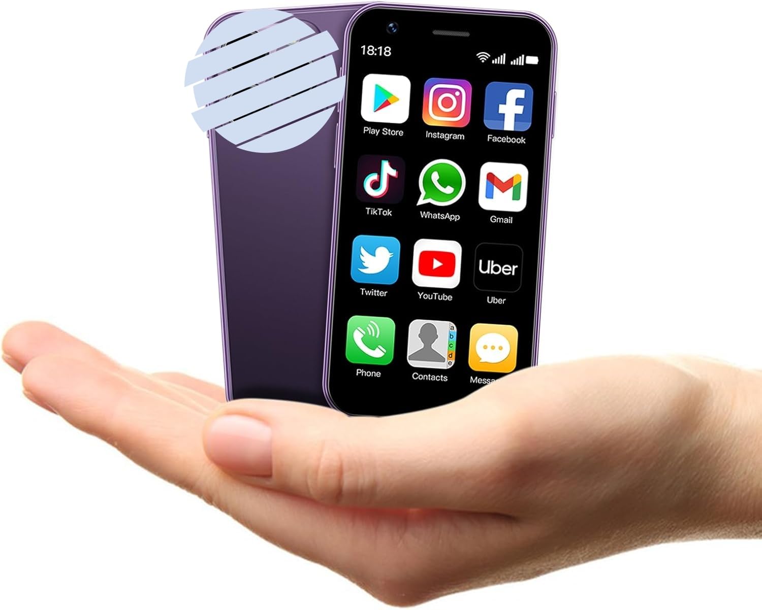 Mini Phone XS15 3.0inch Small Smartphone,2G+16G,Android 8.1 Super Cute Phone,Cute Palm Child Smartphone,Dual SIM,HD Cameras,Face ID,Gift for Kid