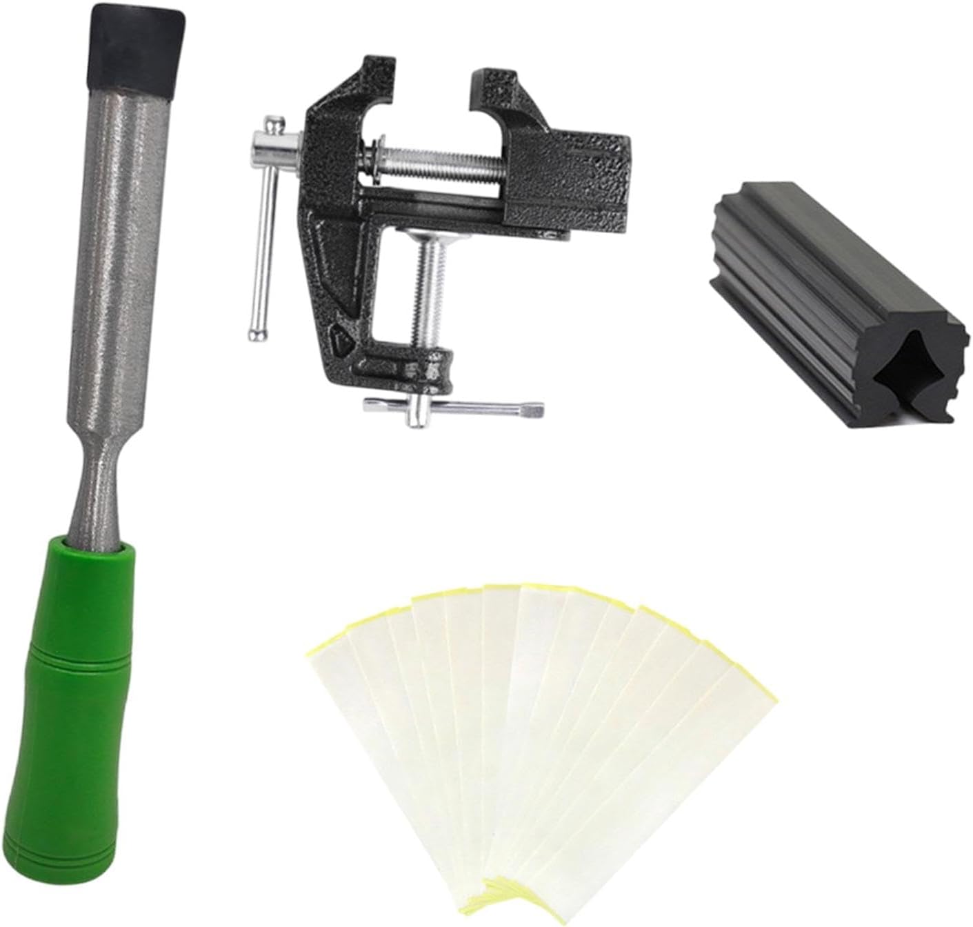 Golf Club Grip Vise Clamp Kit Rubber Clamp Replacement Convenient Grip Tape Remover, Green Remover