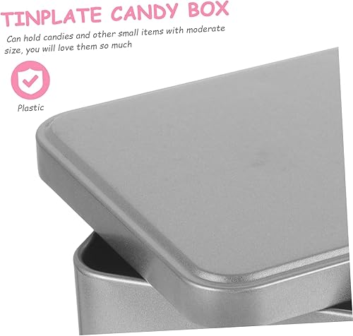 Miniatura 9 de DOITOOL Caja de lata cuadrada clásica lista para regalo con tapa, recipiente de té suelto hermético, 3.9 in de largo x 3.9 in de ancho x 2.5 in de