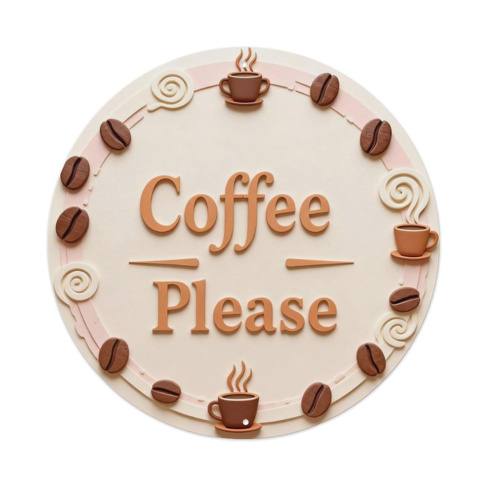 Coffee Please Metal Tin Sign Plaque