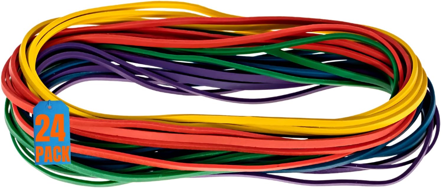 1InTheOffice Large Big Rubber Bands, 24/Pack Office Products