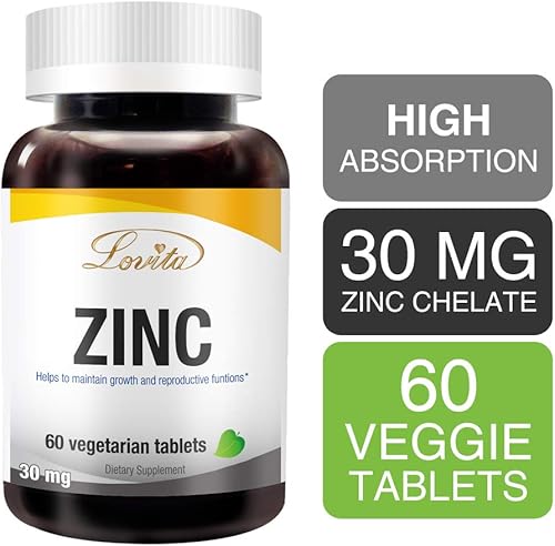 Miniatura 2 de Zinc 30mg  Suplementos de zinc quelado bien absorbido para hombres y mujeres  Vegano, sin OMG, para apoyo inmunológico y piel sana  Sin gluten  60