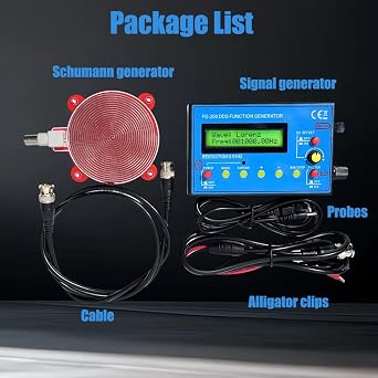 1Hz-500kHz DDS Signal Generator with Schumann Resonator | Portable Multifunction Waveform Generator with AC/DC Power, Ideal for Oscilloscope Calibration, Audio Testing,Stress Relief