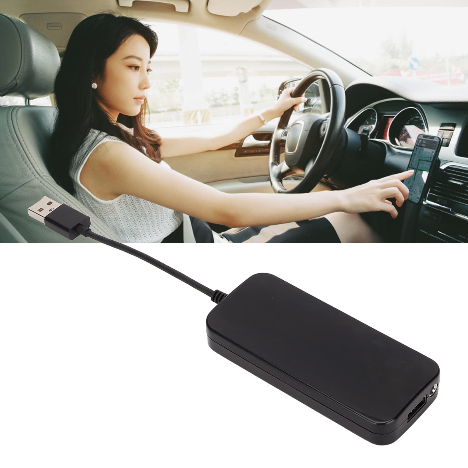 Adaptador Inalámbrico 2.0, Inalámbrico/Adaptador Automático Inalámbrico para Android, Adaptador USB Inalámbrico, Dongle Plug and Play.