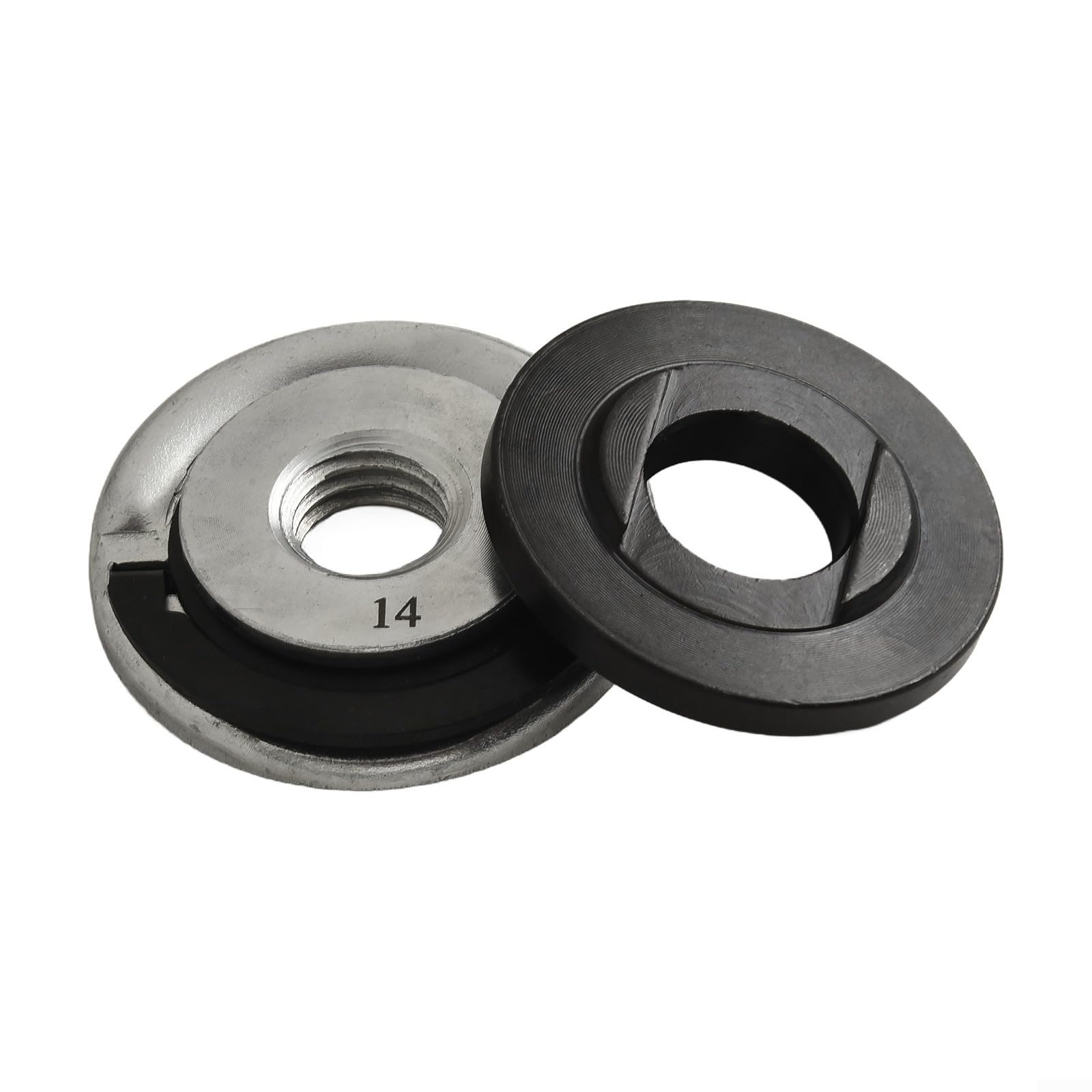 2-teilig für M14 Spannfutter für Winkelschleifer mit Schnellspannmutter und Doppelplatten-Klemmdesign, kompatibel mit Standardscheibengrößen