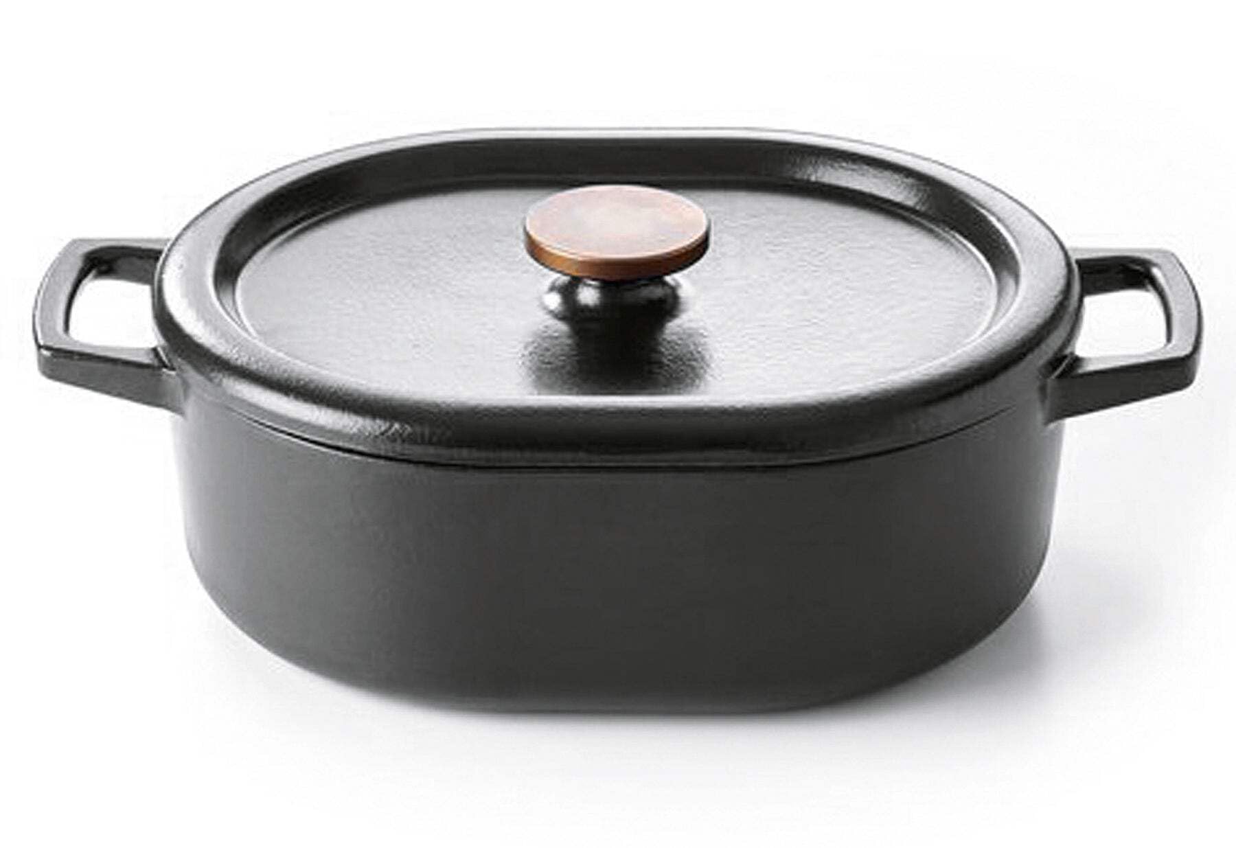 BEKA COCOTTE OVALE NORI EN FONTE 31 CM 5.5 L, Black