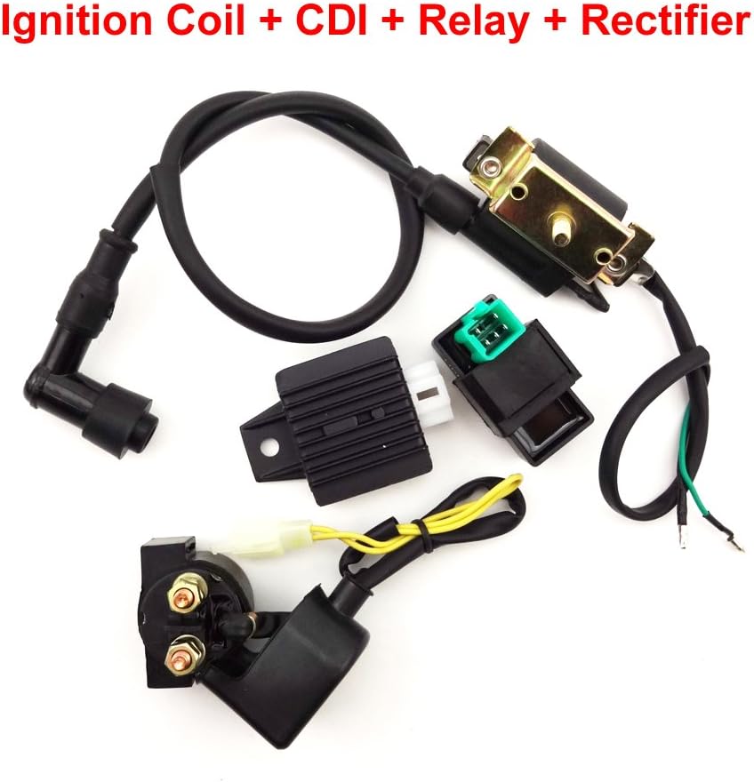 12V Ignition Coil AC CDI Box Regulator Rectifier Relay For 50cc 70cc 90cc 110cc Engine Lifan Loncin Taotao Roketa Chinese ATV Quad