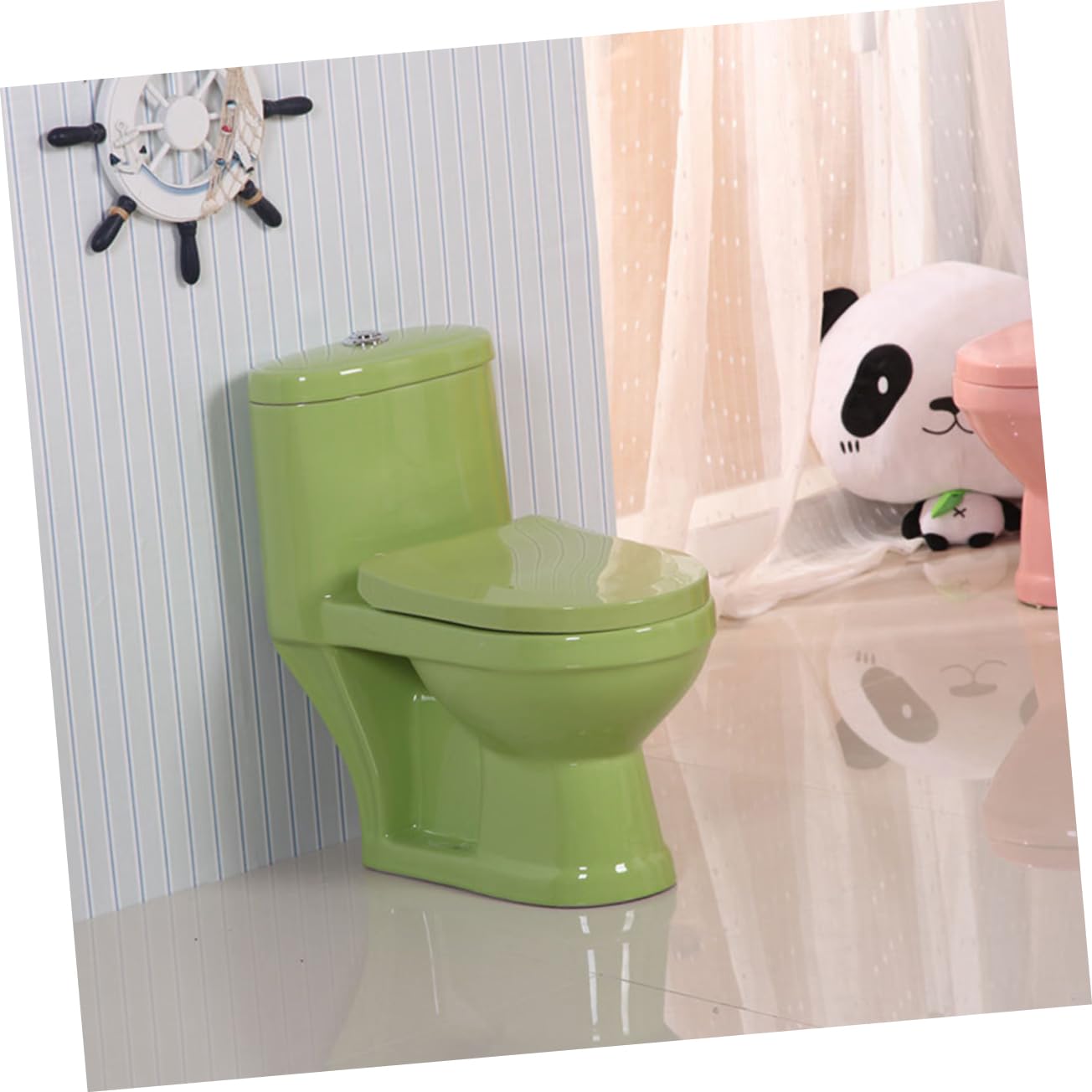 Sedile Wc per Bambini U, Pp, Verde Chiaro, per Training