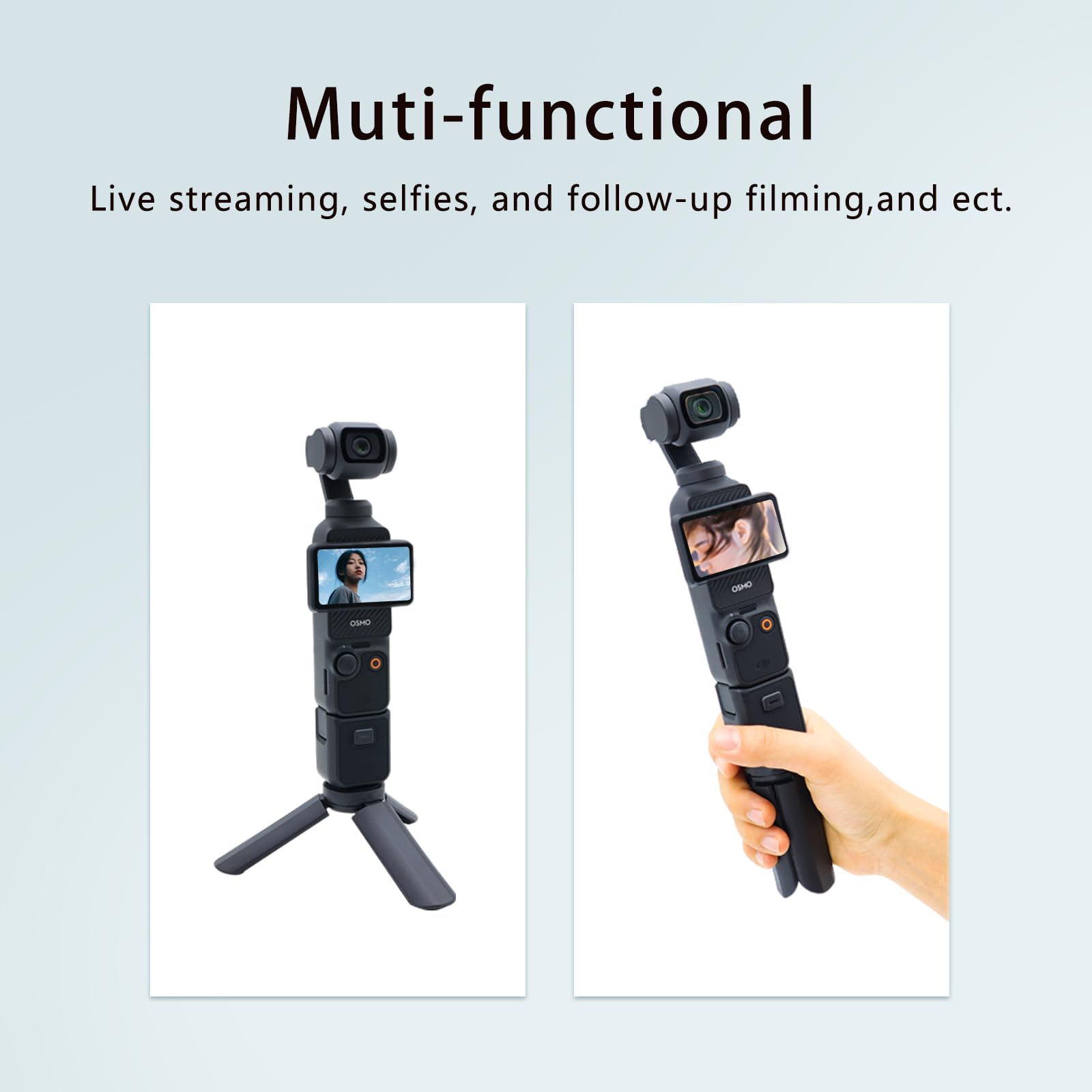 Mini Trépied Portable Pour DJI Osmo Pocket 3/2 - ABS Noir - Léger 48g