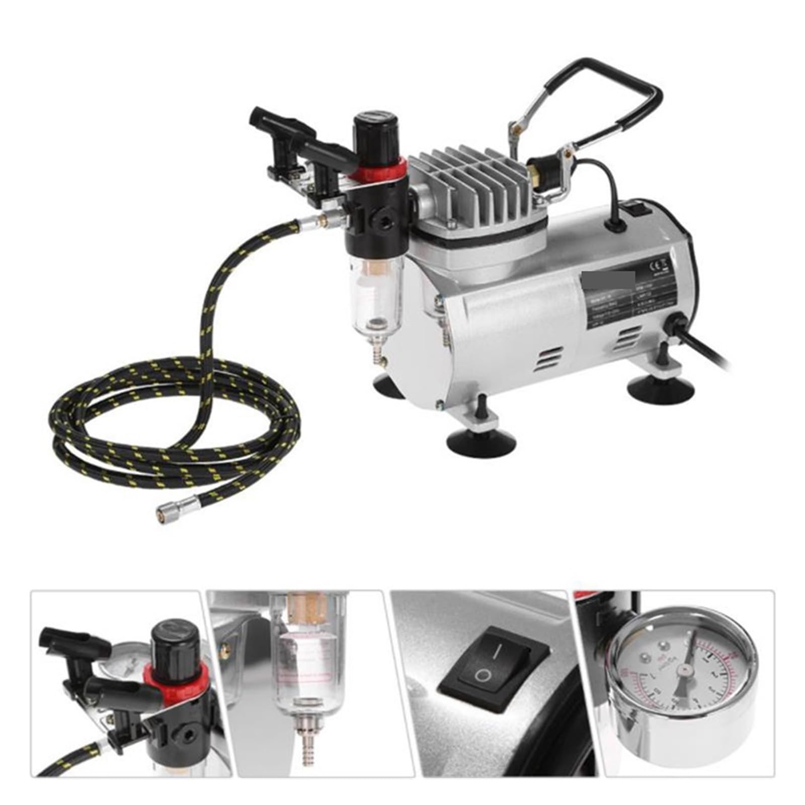 Bomba de vacío, Bomba de vacío, compresor aerógrafo pequeño 1/5Hp pequeña hermética