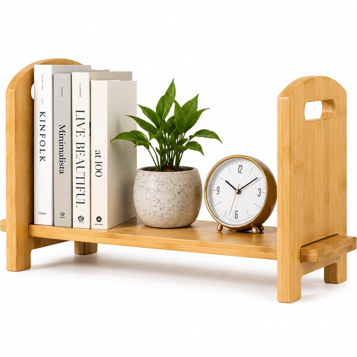 Adjustable Desktop Bookshelf - Sturdy Desk Bookshelf and Book Organizer - No Tools Required to Assemble This Desktop Bookcase, Perfect Tabletop Book Shelf for Office, Study Room