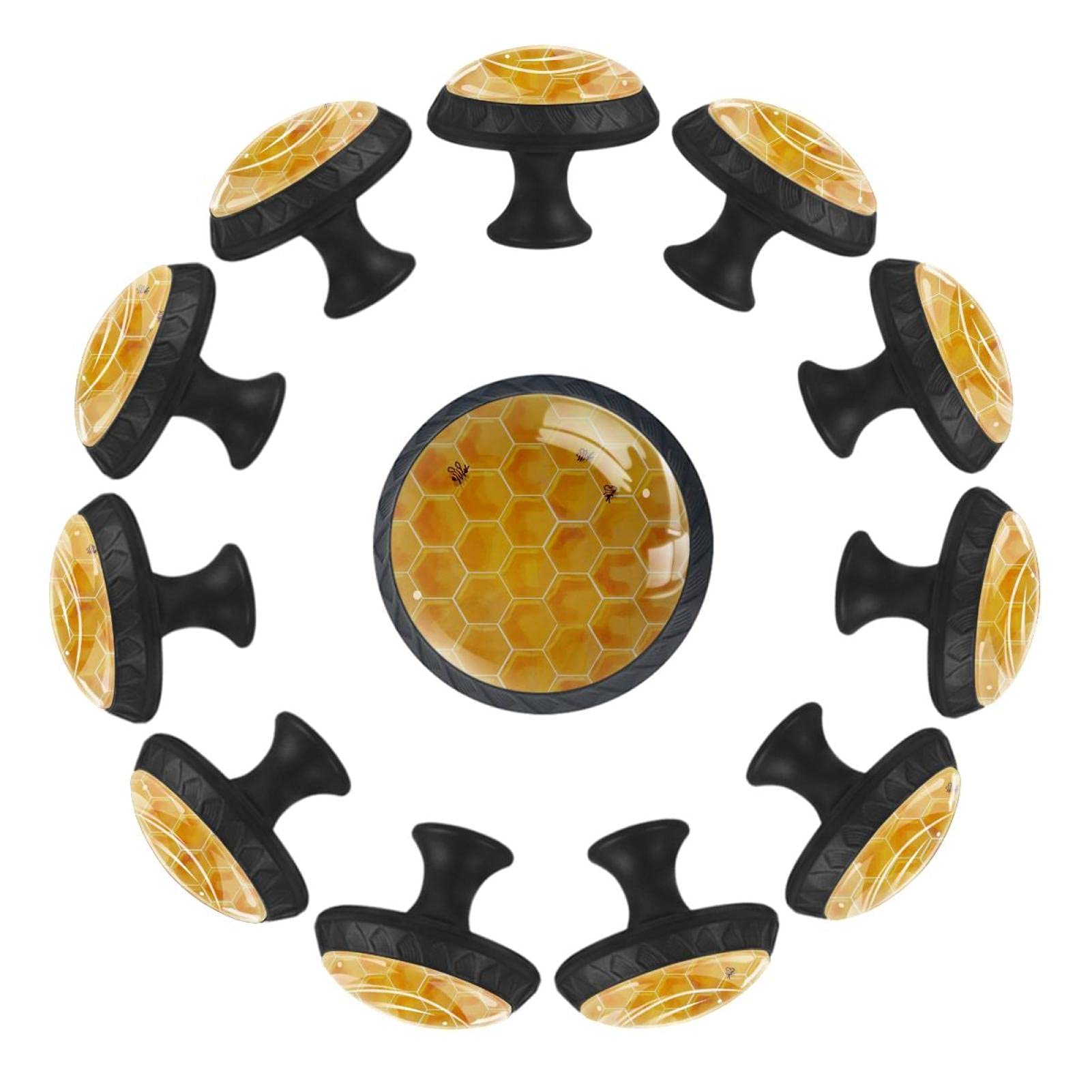 Boutons de tiroir pour remplacer les poignées usées de commode, lot de 12 Watercolor Hive