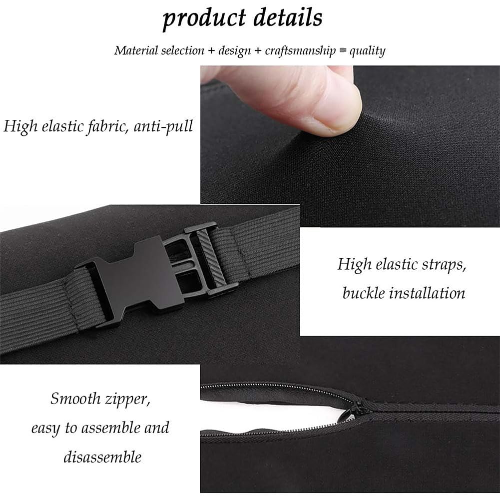 Auto Cuscino Poggiatesta Supporto Lombare per Kuga 2013-2019, Cuscino Collo per Sedile Traspirante Ergonomico Accessori,A/Black