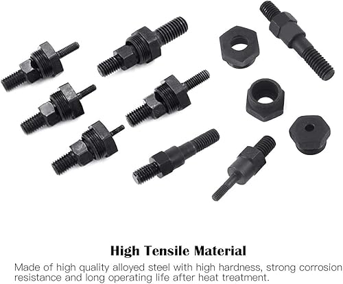 Miniatura 4 de Hilitchi Surtido de 6 piezas SAE Remache Tuerca Mandril y Pieza de Nariz Remachadora Punta de Repuesto 6-32 8-32 10-24 14-20 516-18 38-16