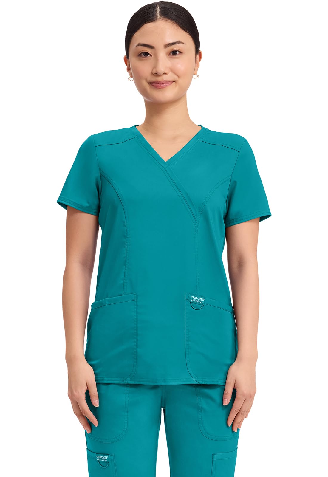 CHEROKEE WW Revolution WW610 Women's Mock Wrap Top