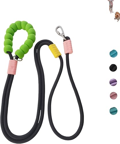 Miniatura 13 de Correa de perro manos libres, cintura elástica ajustable y correa cruzada con mango cómodo, cuerda de nailon resistente para perros pequeños a Negro