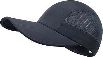 GADIEMKENSD UPF 50+ Foldable Baseball Cap, Extended Brim, Breathable Mesh, Water-Repellent, Suitable for Outdoor Use
