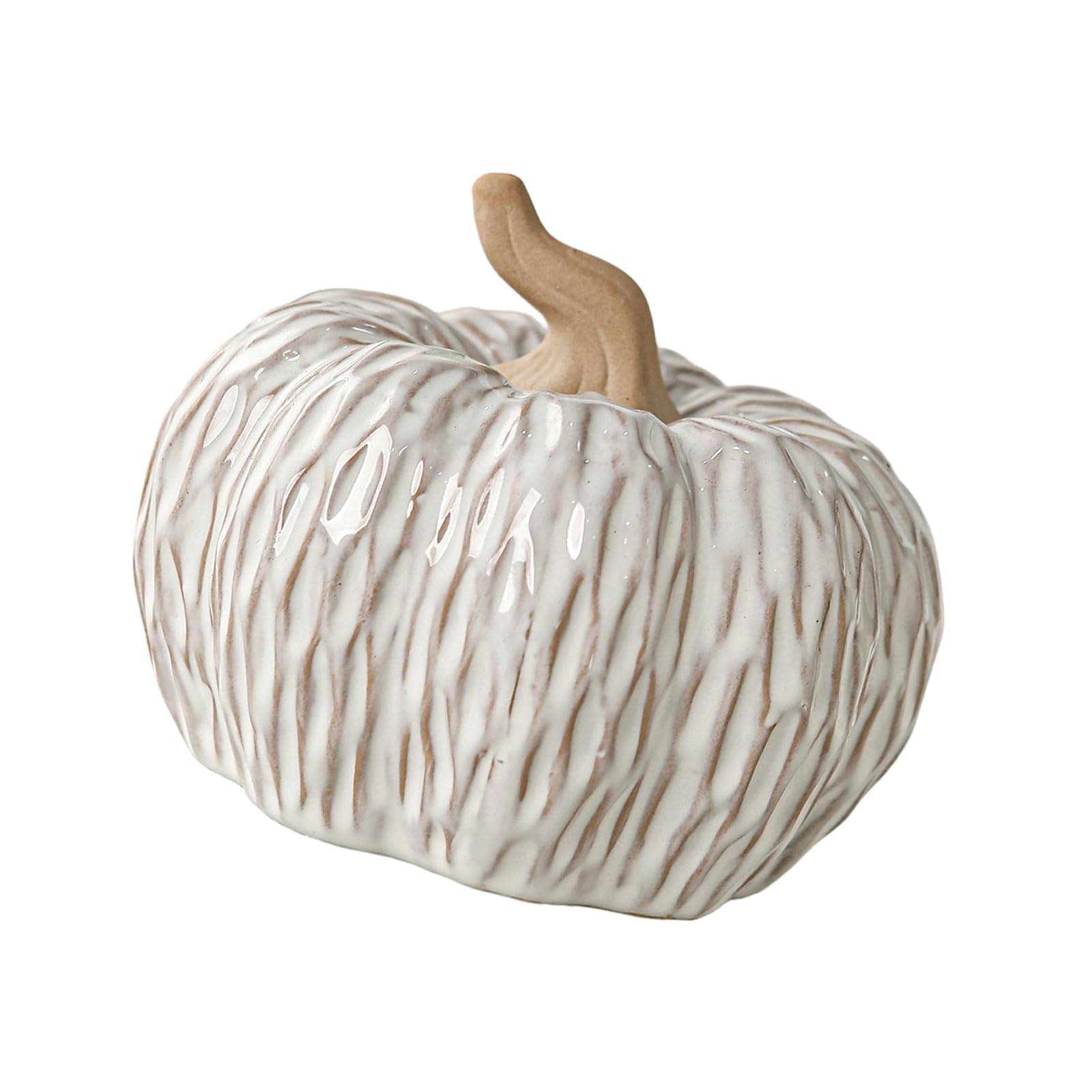 PANGBOER Multipurpose Desktop Statue Pumpkin Shape Artistic Miniature Showpiece Unique Table Display Item for Various Space Seasonal Table Decoration
