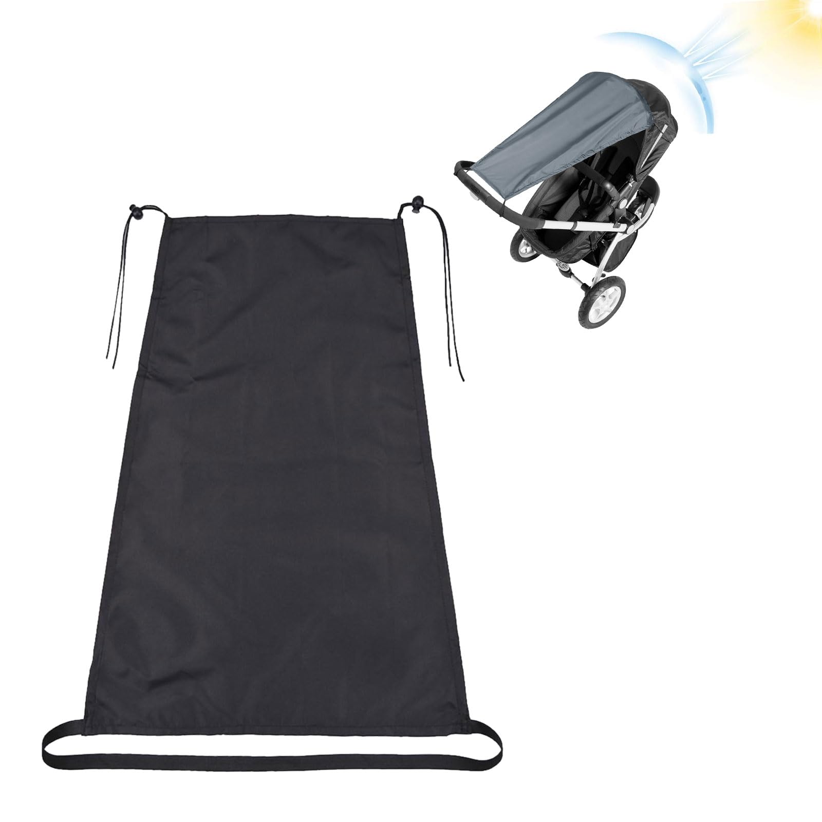 Pare-Soleil pour Poussette Universelle, Pare Soleil Universel pour Poussette, Pare-Soleil pour Poussette, Housse de Soleil pour Poussette Bébé, Pare Soleil Poussette, pour Nacelle, Landau, Réglable