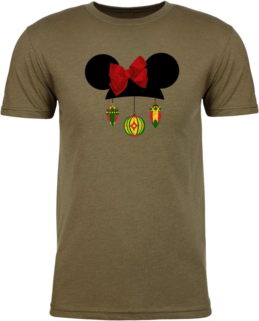 Mouse Head Ornaments & Bow Man's Shirts, Ornaments Man's Christmas Shirts!