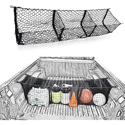 TacoNets Three Pocket Cargo Net for 2005-2024 Toyota Tacoma - Patent Pending Design - Premium Truck Bed Organizers & Storage - Grocery Holder - Designed in USA Cover