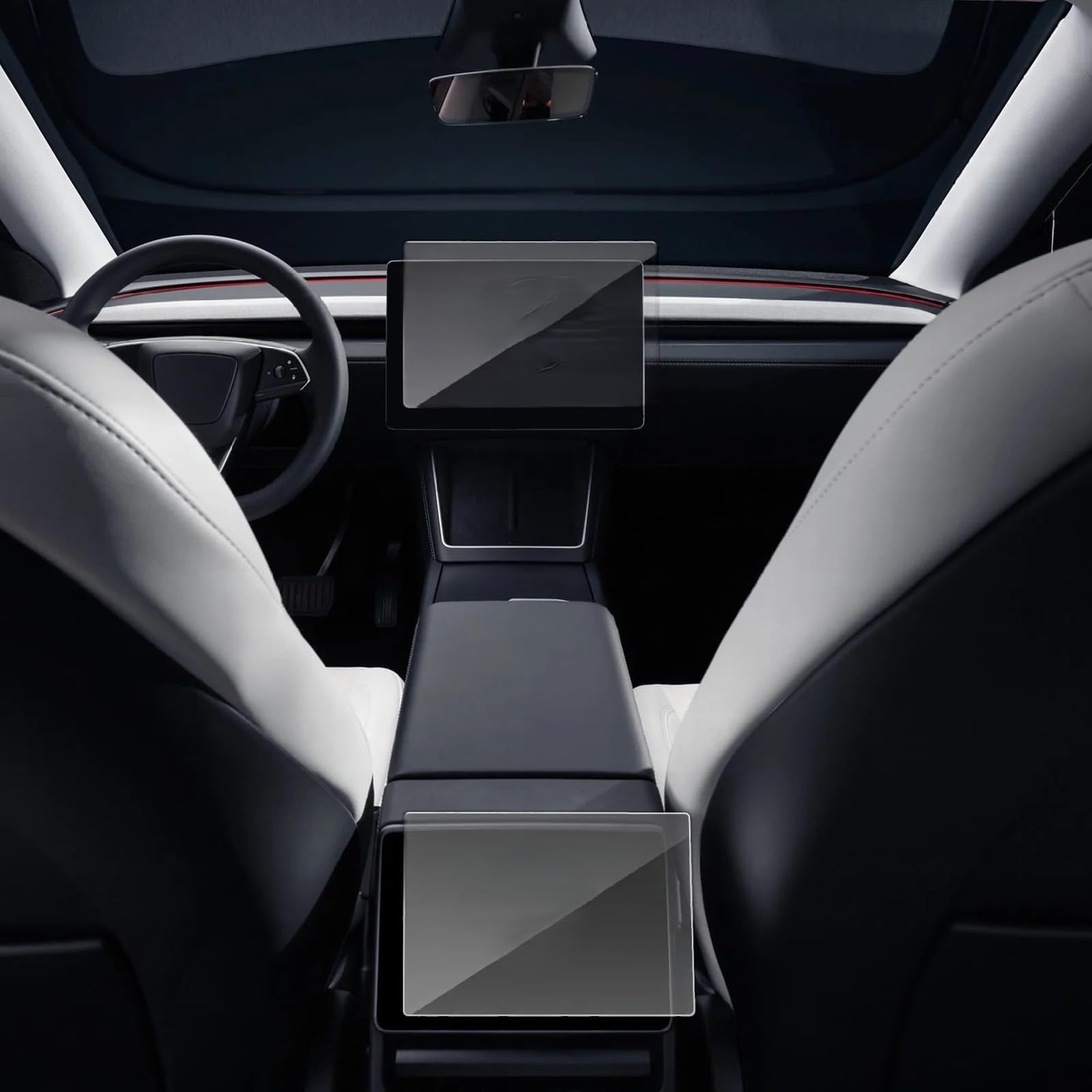 Tesla Model Y 2025 15,4 inc Navigasyon ve Arka Yolcu Ekran uyumlu Nano Koruyucu 2li Set
