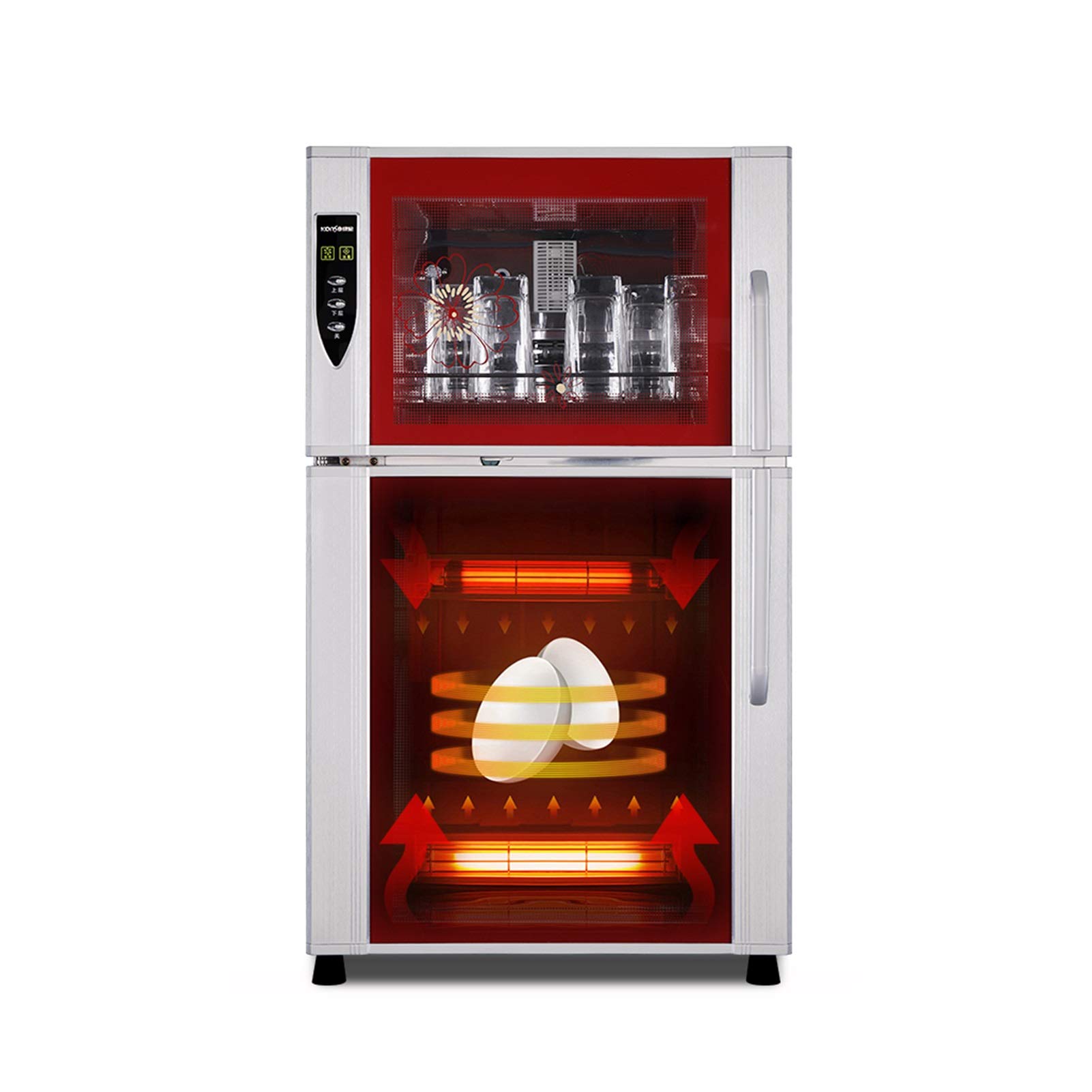 Disinfection cabinet mini tableware disinfection cabinet home small vertical stainless steel cupboard can support 5-10 people