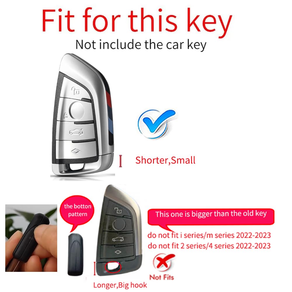 ontto Etui na klucze pasuje do BMW X1, X3, X5, X6, X7, 1, 3, 5, 6, 7, G20, G30, G11, F15, F16, G01, G02, F48, etui na kluczyki samochodowe, TPU, silikonowe etui na klucze, etui ochronne, breloczek do kluczy, 4 przyciski, złoty, beżowy