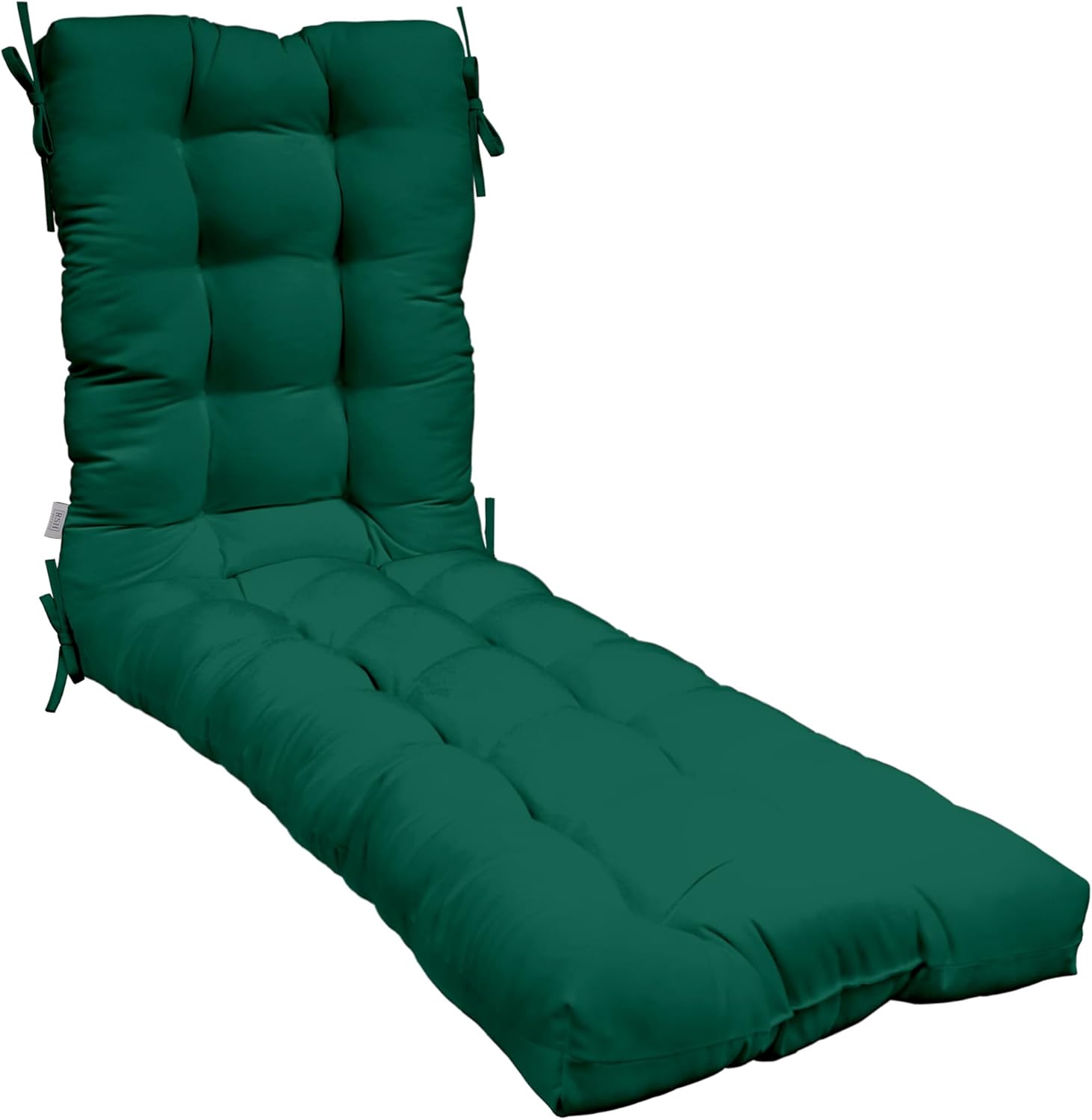 RSH Decor Sunbrella Tufted Chaise Lounge Seat Cushion, 72”x22” All-Weather Fabric, Water and Fade-Resistant, Outdoor Chair Cushion for Patio Furniture, | Canvas Forest Green - Made in USA