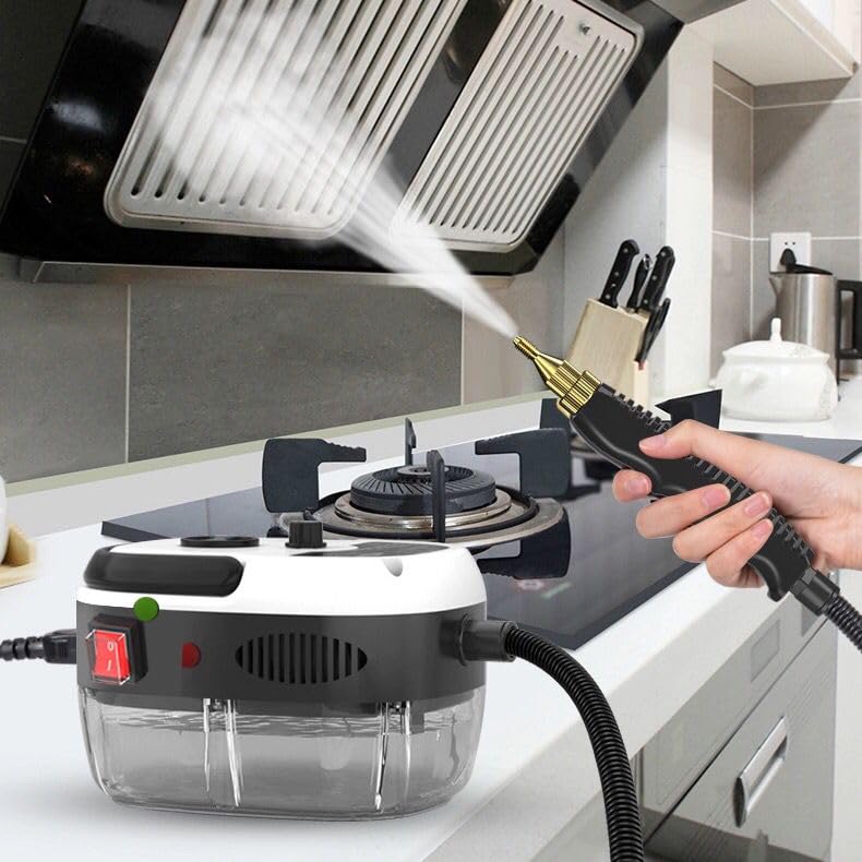 High Pressure Steamer for Cleaning Lumirio 2500W Mini Handheld Steamer for Cleaning with 1000ml Water Tank Extended Nozzle
