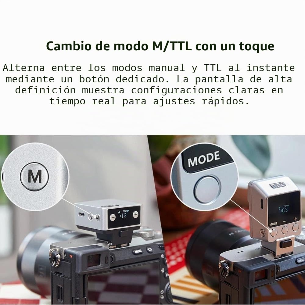 Godox iT20 N Mini Flash para Nikon, Iluminación TTL automática, Reciclaje rápido 1.5s, 700 Disparos, filtros magnéticos, Compatible con Z5 II, Z8, Z6 III, Z50 II, D850, D7500, D780, D750(Negro)