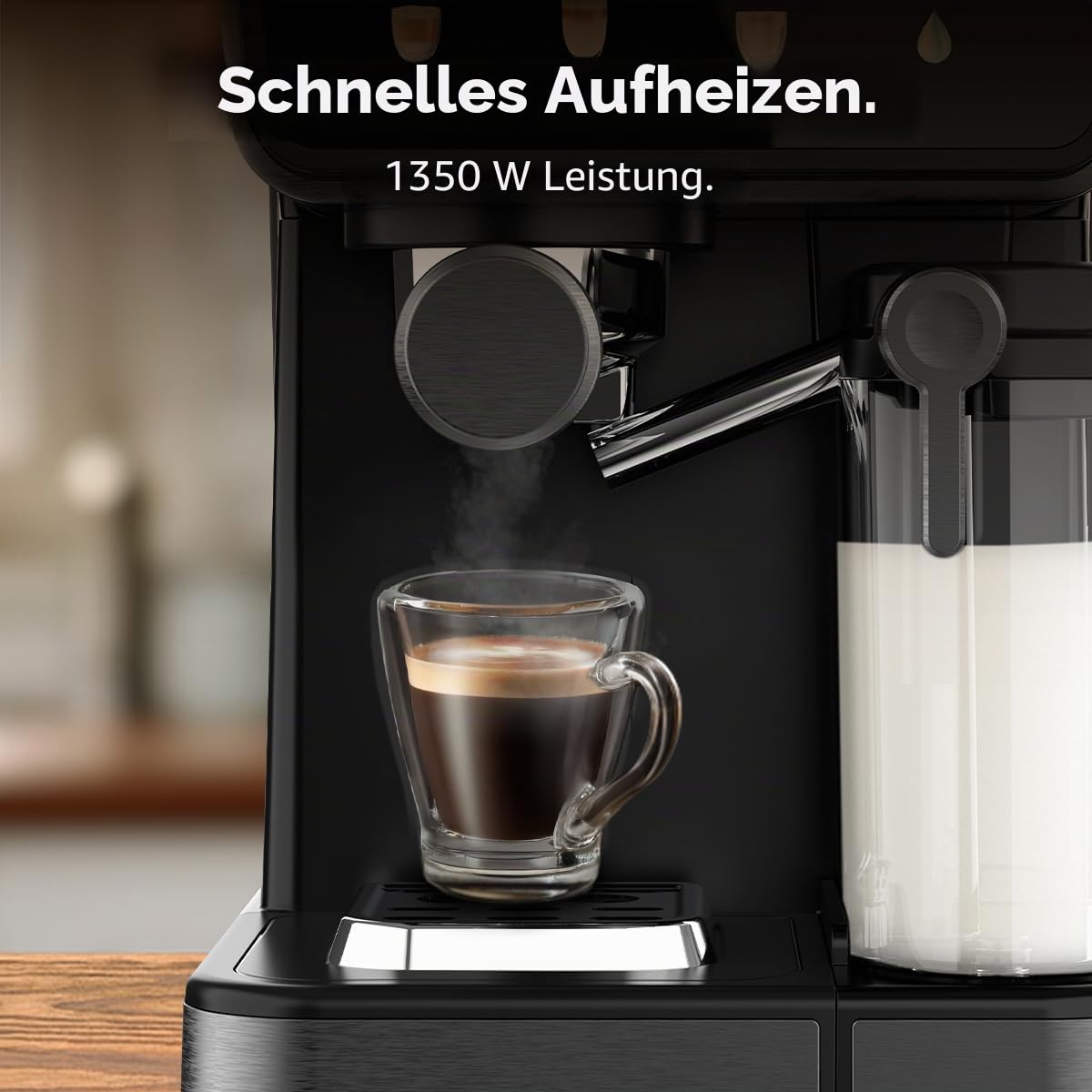 Cecotec Power Espresso Touch ColdBrew Latte Espressomaschine 1350 W 20 Bar Touch-Display 1,5 L Wassertank