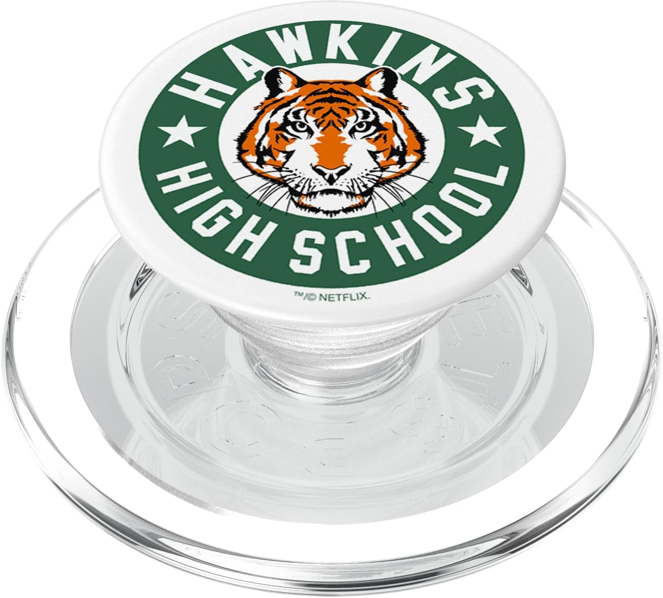Stranger Things Hawkins Tiger High School Emblem PopSockets PopGrip for MagSafe