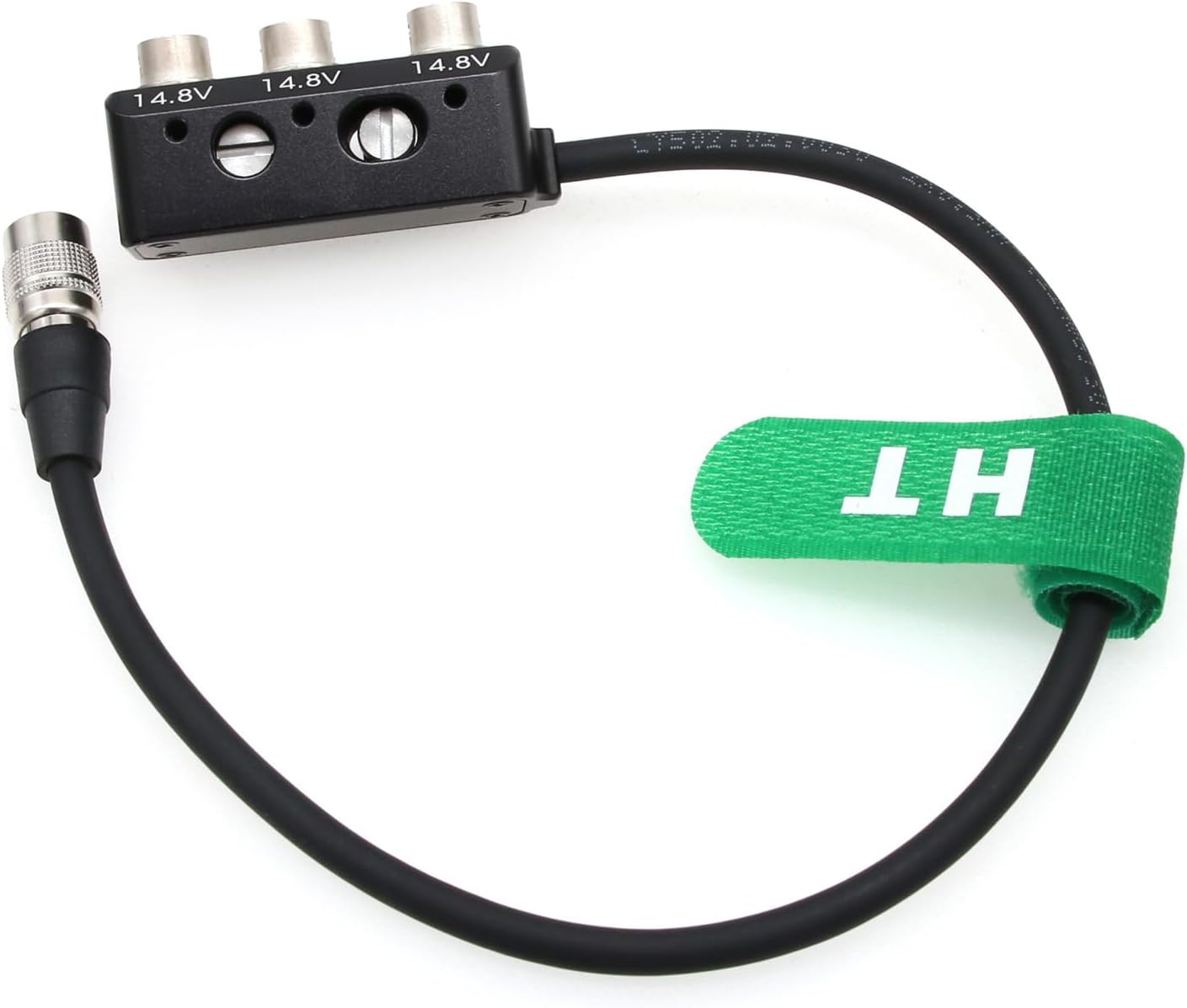 Hirose 4 Pin Power Supply Distributor Splitter Box for Sony F55 FS7 BDS Hawk-Woods Battery Camera Monitor Audio Recorder Male to 3 x Female 30cm 12-24V