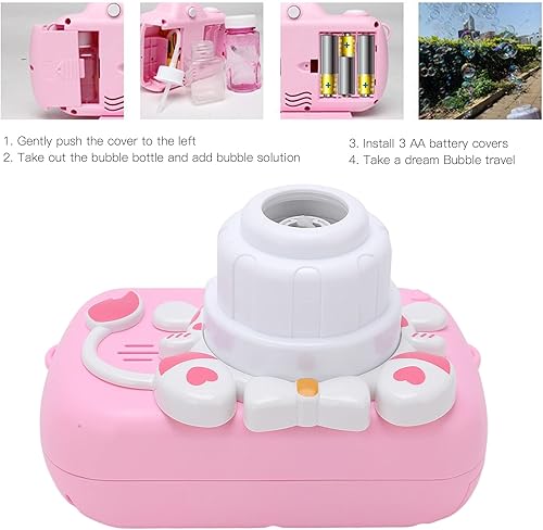 Miniatura 5 de Cámara de burbujas, práctica para deportes al aire libre, fabricante de burbujas automáticas de una tecla, diseño de plástico para exteriores