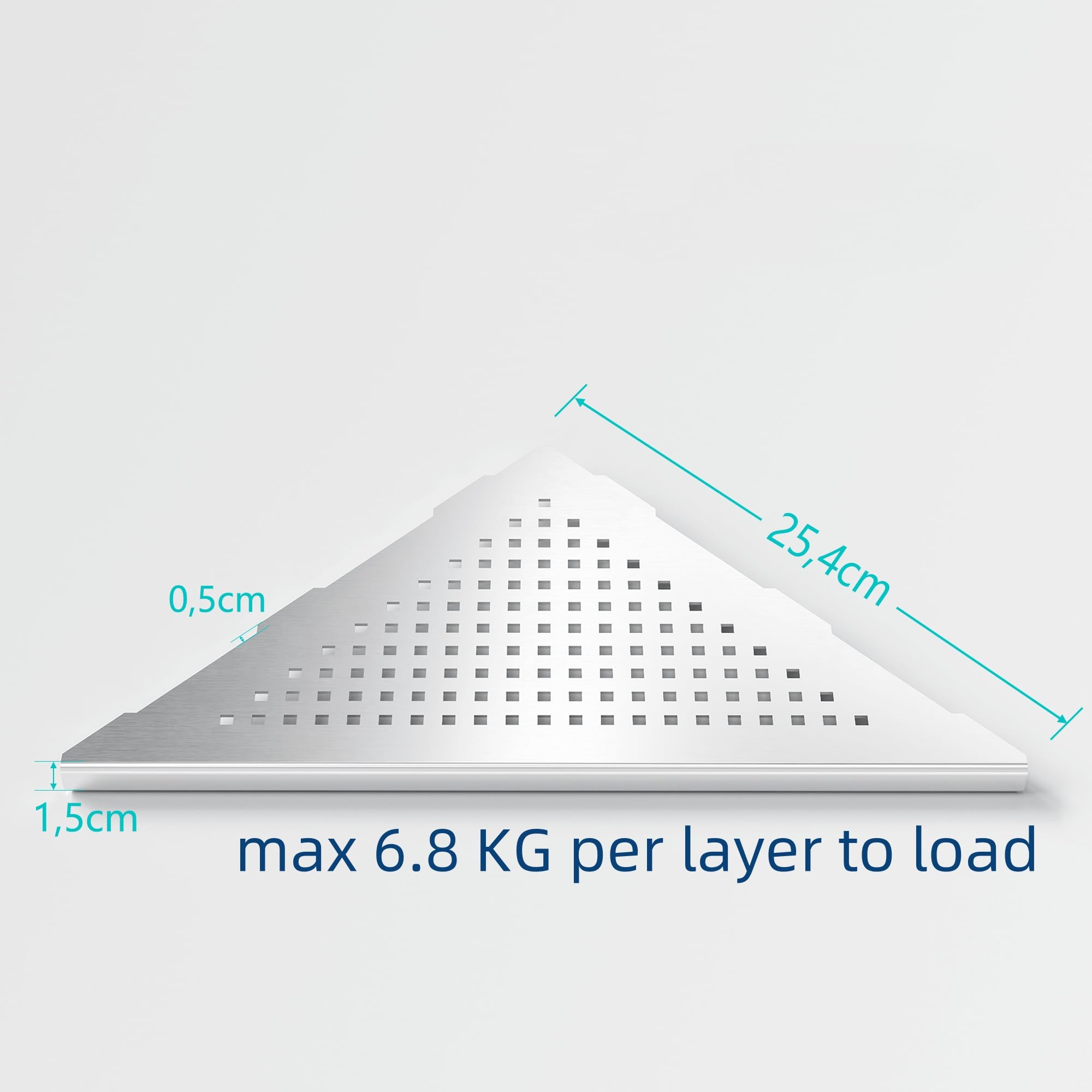 Qeke Shower Shelf for Tile Joint 90° ONLY Corner Shelf NO Drilling, Shower Caddy of 304 Stainless Steel - Image 2