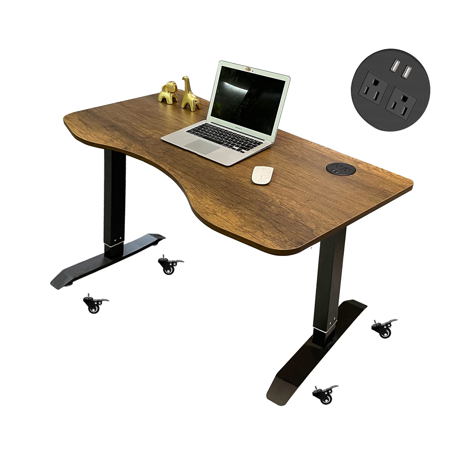 Buy MAGARI Electric Standing Desk with Wheels/Power Outlets, 48” x 24