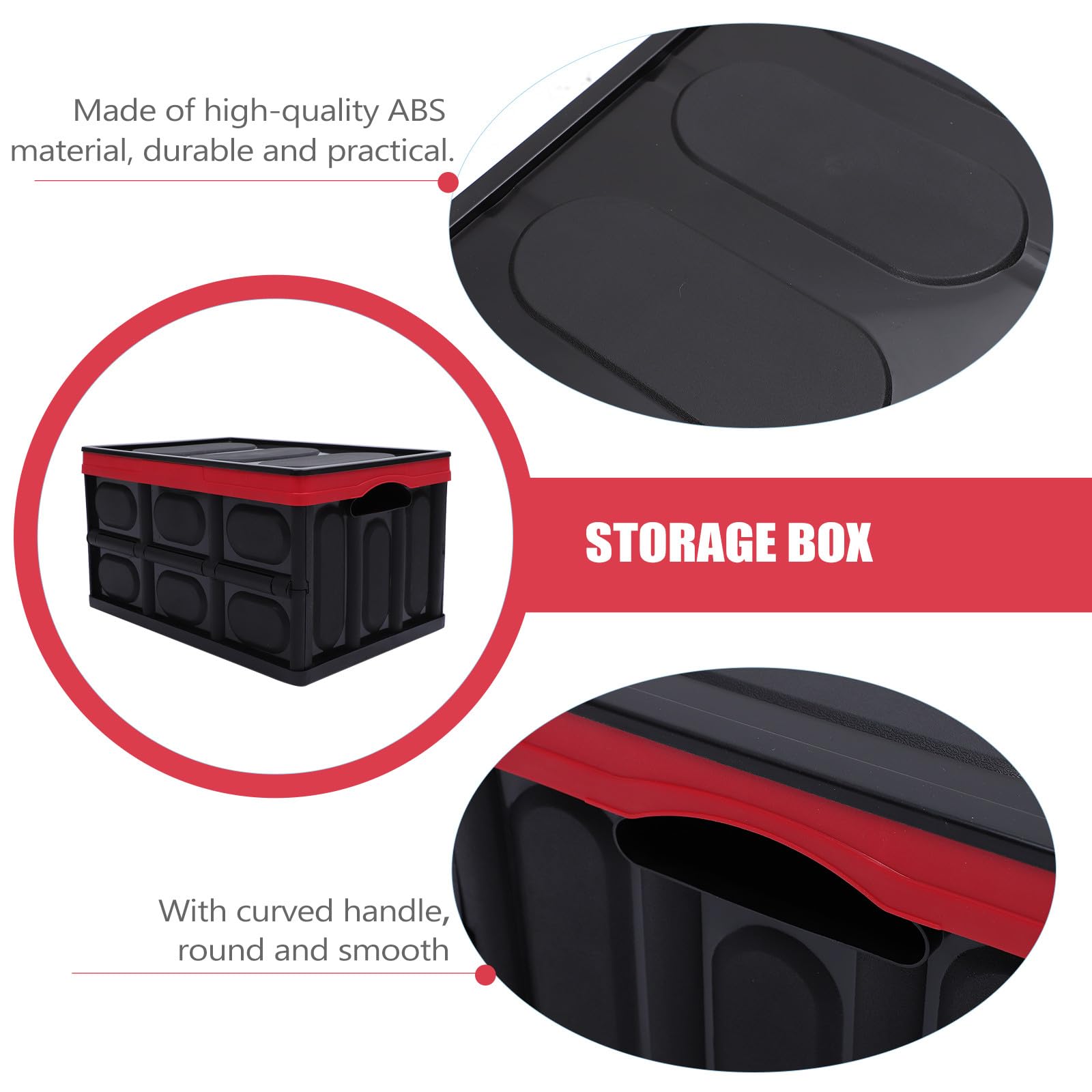 Organizzatore Bagagliaio Auto Pieghevole 30l, Contenitore Portaoggetti Resistente Custodia Plastica, Scatola Pratica per Riporre e Ordinare in Casa e Auto