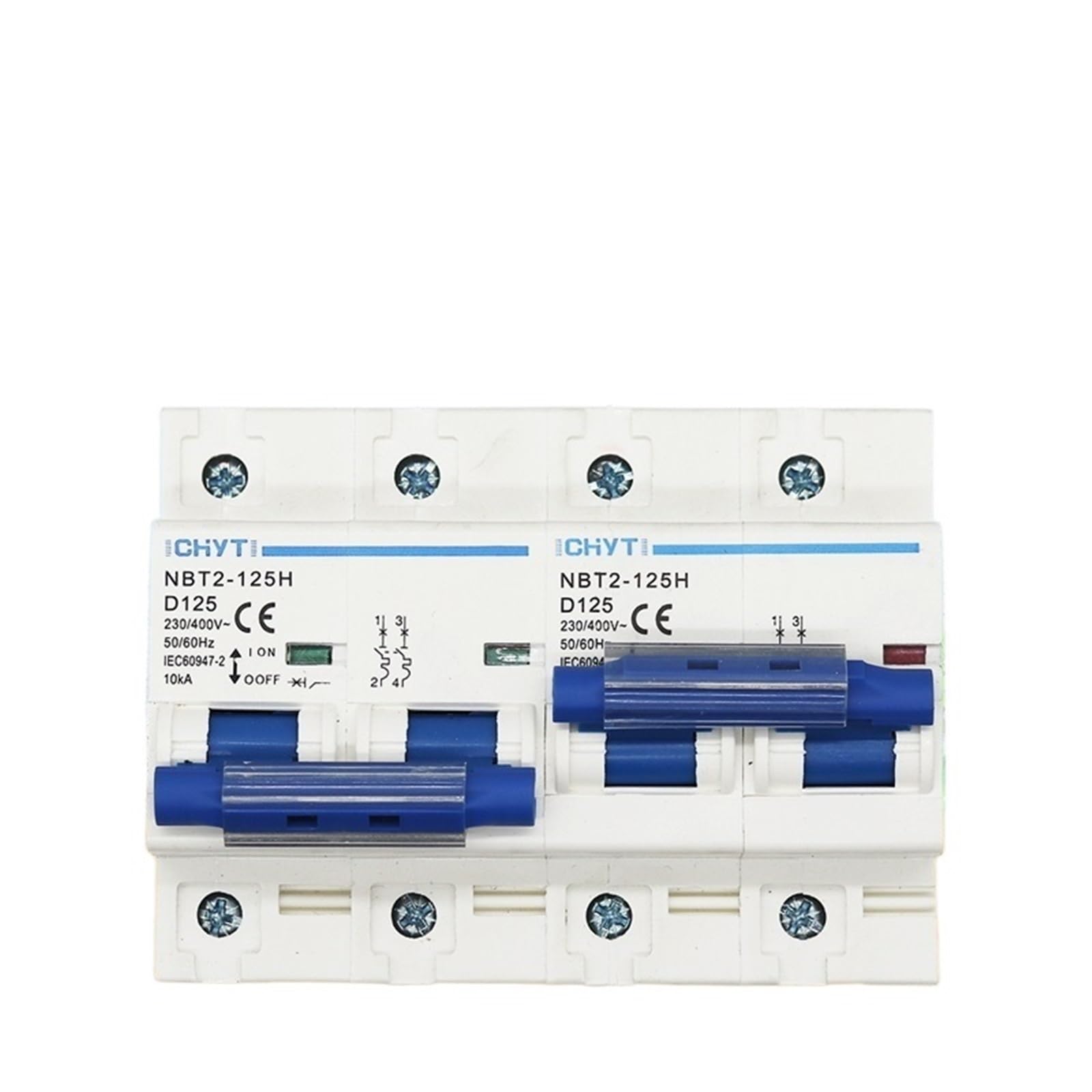 VSPPJYFG 2P 100A 125A MTS Dual Power Manueller Transferschalter Inter Lock Leistungsschalter MCB 50HZ/60HZ 400V