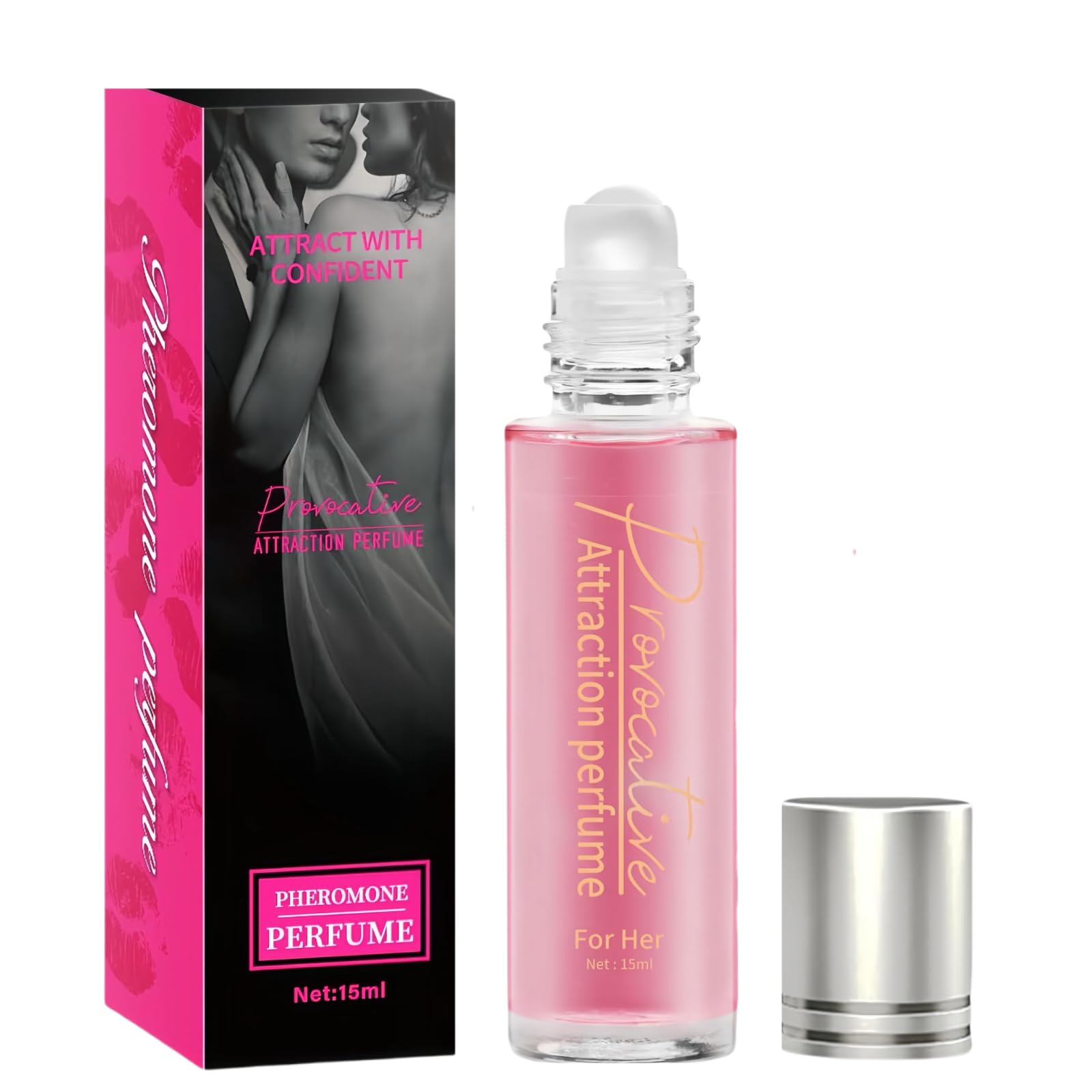 Pheromones Perfumes for Women to enhance Charm & Confidence, Long Lasting Roll on Pheromone Perfume to Attract Men. Vegan Cruelty-Free Travel Perfume