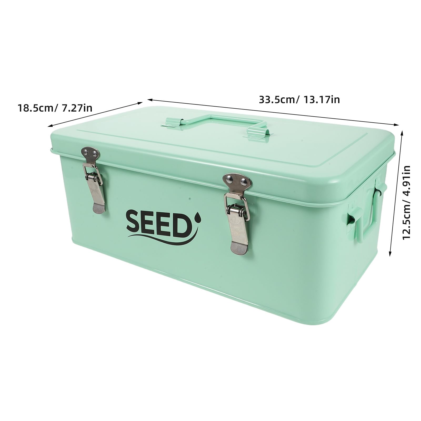 Toddmomy Caja para Paquetes de Semillas con separadores - Organizador de 4 Compartimentos con asa - Contenedor para la colección de Semillas de Plantas y Flores (Verde Claro)