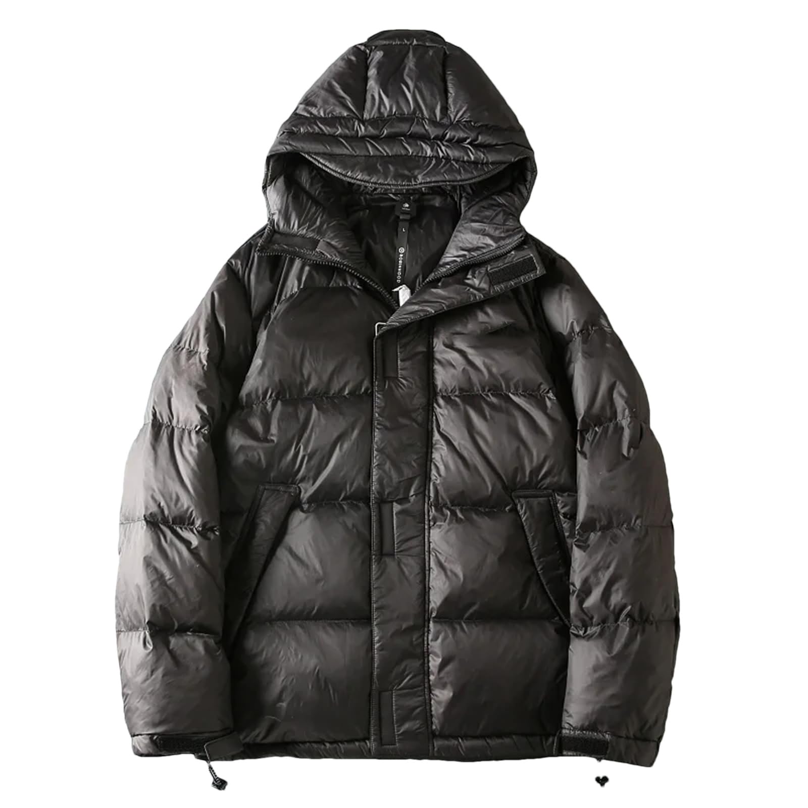 Dcvmvmn Mens Winter Fluffy Warm Hooded Down Jacket Casual Lightweight Thickened Down Coat